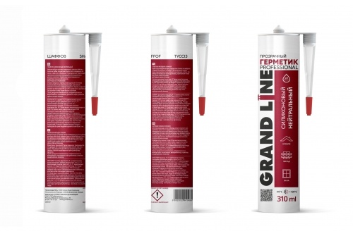 Герметик Grand Line Professional силиконовый нейтральный прозрачный 310мл