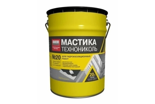 Мастика битумно-резиновая ТЕХНОНИКОЛЬ №20 ведро 20кг