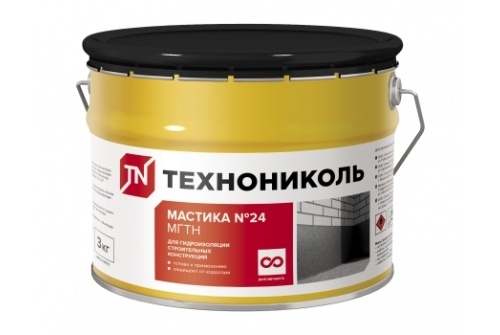 Мастика гидроизоляционная ТЕХНОНИКОЛЬ №24 (МГТН), ведро 3кг