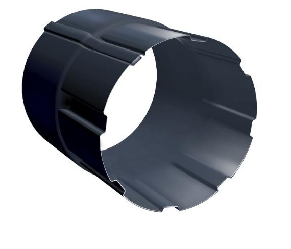 Соединитель трубы 100 мм RAL 7024 мокрый асфальт