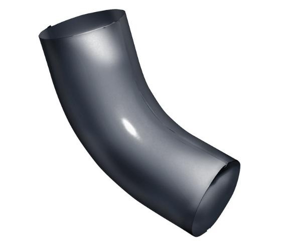 Колено 60 град 100 мм RAL 7024 мокрый асфальт