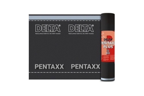 DELTA-PENTAXX PLUS 5-слойная диффузионная мембрана повышенной УФ- и термической стабильности, прочности, 2 функциональных слоя, с двумя зонами проклейки, Sd=0,15 м