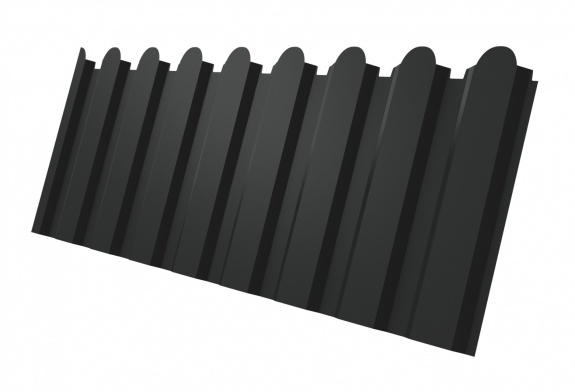 Профнастил С20А фигурный 0,45 Drap RAL 7016 антрацитово-серый