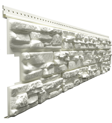 Сайдинг виниловый, под камень, Docke Lux, Rocky, Кокос