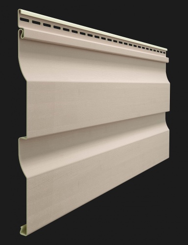 Сайдинг виниловый, Docke Premium, Корабельный брус PASTEL D4,5D, Крем-брюле