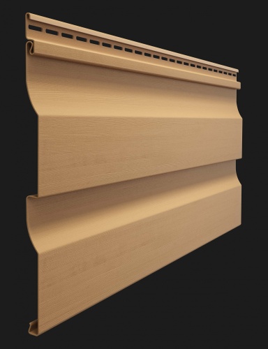 Сайдинг виниловый, Docke Premium, Корабельный брус PASTEL D4,5D, Карамель