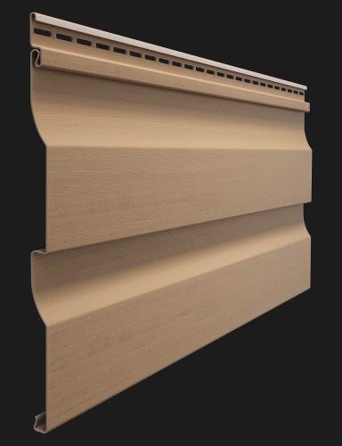 Сайдинг виниловый, Docke Premium, Корабельный брус PASTEL D4,5D, Капучино