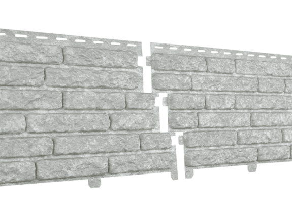 Фасадная панель Ю-Пласт Стоун Хаус Кварцит Светло-серый