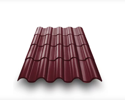 Металлочерепица Андалузия PROTECT 0,5 RAL3005 красное вино