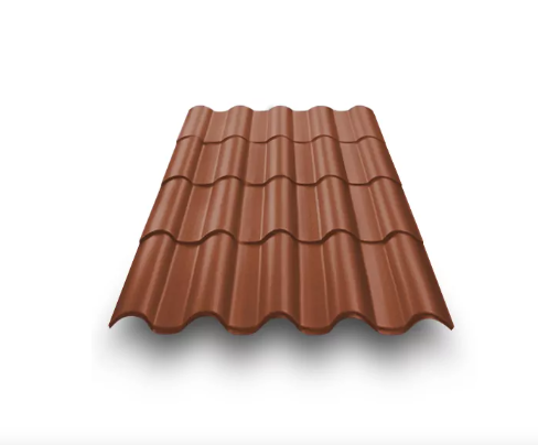 Металлочерепица Андалузия Vimatt (Виматт) 0,45 RAL8004 Терракот