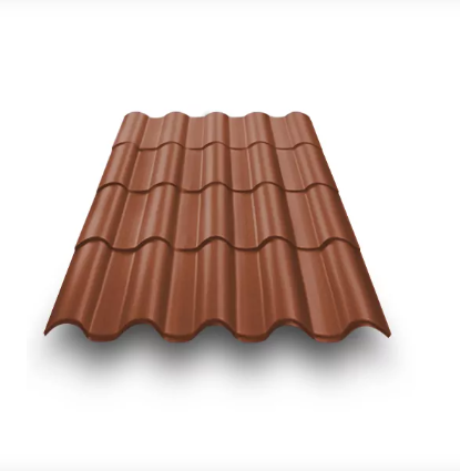 Металлочерепица Андалузия Vimatt (Виматт) 0,5 RAL8004 Терракот