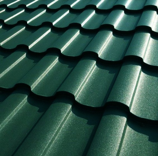 Металлочерепица «Сицилия» 0,45 матовое покрытие RAL 6005