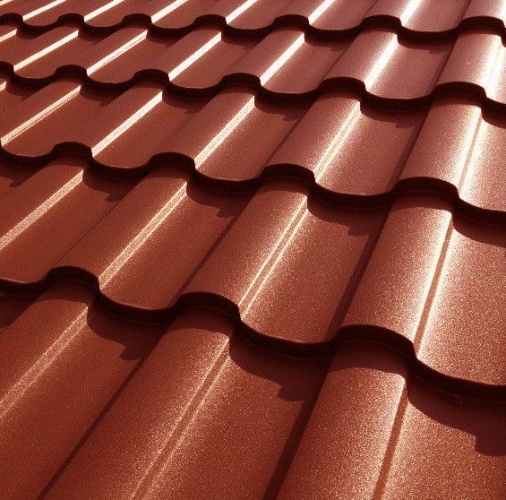 Металлочерепица «Сицилия» 0,45 матовое покрытие RAL 8004