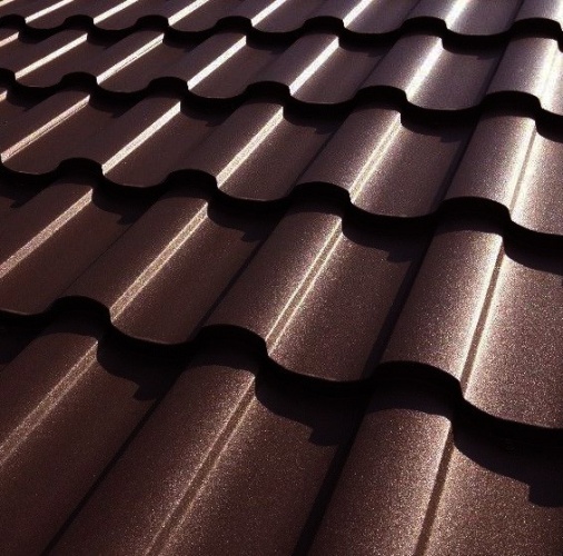 Металлочерепица «Сицилия» 0,45 матовое покрытие RAL 8017