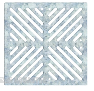 Решетка штампованная оцинкованная для дождеприемника 300х300, класс нагрузки А15 Aquastok (32832)