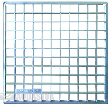 Решетка стальная ячеистая оцинкованная для дождеприемника 300х300, класс нагрузки В125 Aquastok (32831)