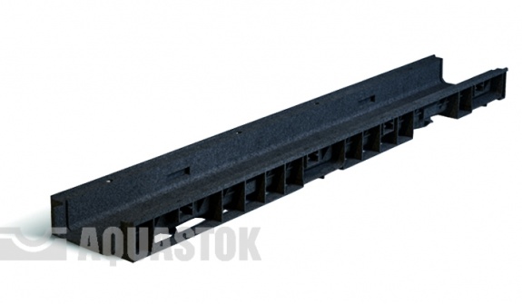 Лоток водоотводный пластиковый NORMA DN100 H120, класс нагрузки С250 1000х148х120мм (11012)