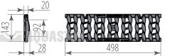 Решетка чугунная PROFI DN100 E400 «Косичка»