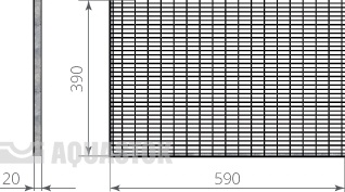 Придверная стальная решетка 400х600