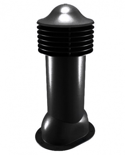 Труба вентиляционная для готовой мягкой и фальцевой кровли d150мм, h-650мм RAL 9005 черный