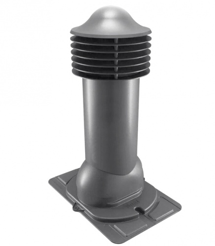 Труба вентиляционная с универсальным проходным элементом d150мм, h-650мм утепленная RAL 7024 серый
