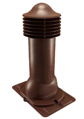 Труба вентиляционная с универсальным проходным элементом d150мм, h-650мм утепленная RAL 8017 шоколад