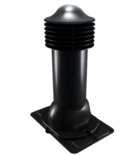 Труба вентиляционная с универсальным проходным элементом d125/110мм, h-650мм RAL 9005 черный