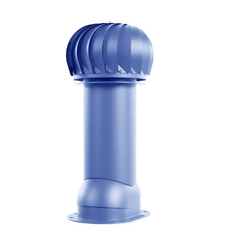 Роторная вентиляция для готовой мягкой и фальцевой кровли d150мм, h-650мм утепленная RAL 5005