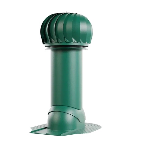 Роторная вентиляция для мягкой кровли при монтаже d150мм, h-650мм утепленная 6005