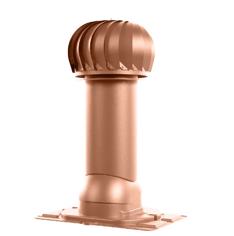 Роторная вентиляция с универсальным проходным элементом d150мм, h-650мм утепленная 8004