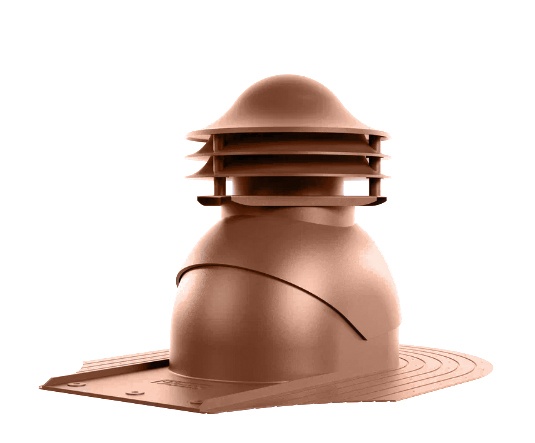 Универсальный выход вентиляции для готовой мягкой и фальцевой кровли RAL 8004