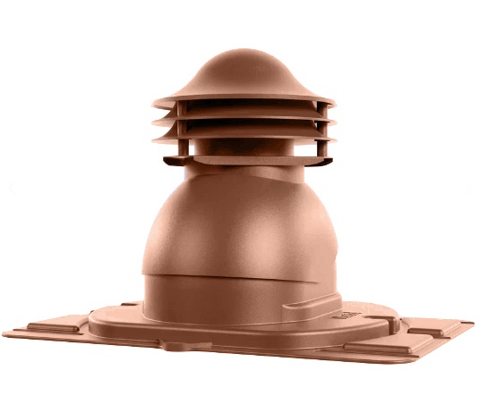 Универсальный выход вентиляции с  универсальным проходным  элементом RAL 8004