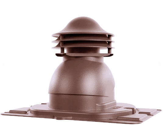 Универсальный выход вентиляции с универсальным проходным элементом RAL 8017