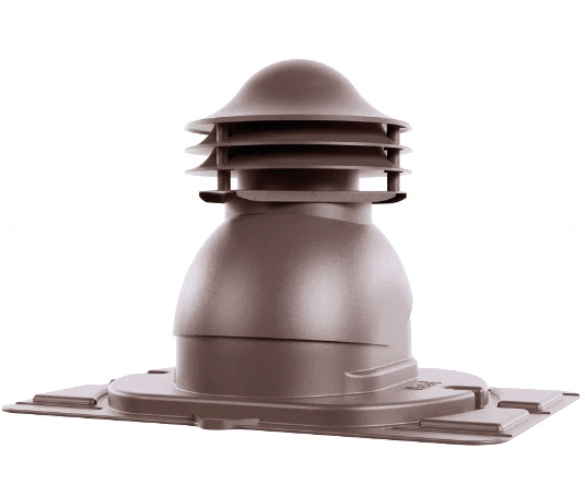 Универсальный выход вентиляции с универсальным проходным элементом RAL 8019