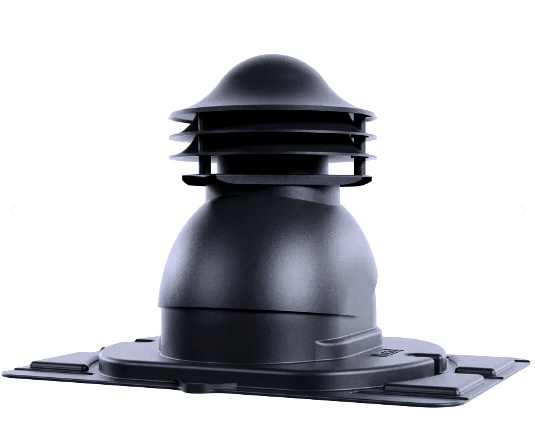 Универсальный выход вентиляции с универсальным проходным элементом RAL 9005