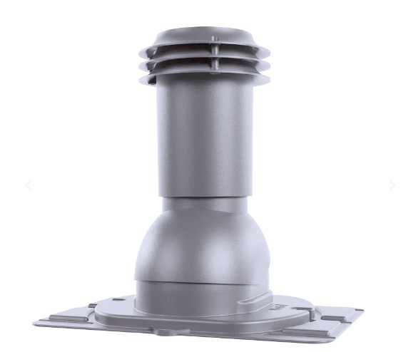 Выход вентиляции канализации с  универсальным проходным  элементом RAL 7024