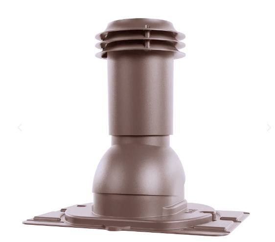 Выход вентиляции канализации с  универсальным проходным  элементом RAL 8019