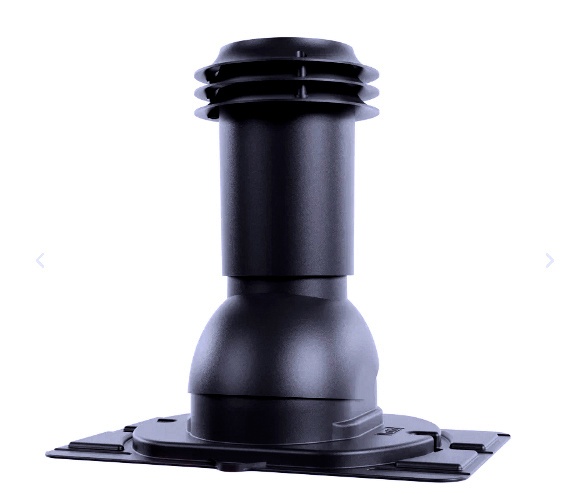 Выход вентиляции канализации с  универсальным проходным  элементом RAL 9005