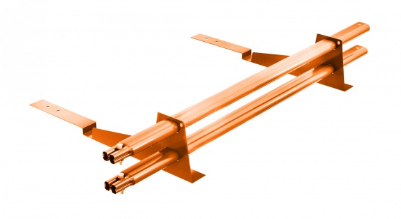 Снегозадержатель трубчатый BORGE для кровли из композитной черепицы 3м RAL8004
