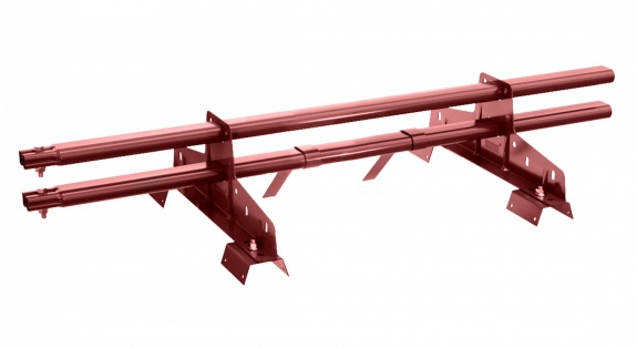 Снегозадержатель трубчатый BORGE для профнастила Н-60, Н-75 3м RAL3003