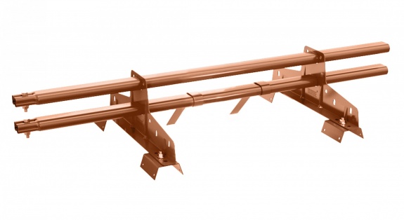 Снегозадержатель трубчатый BORGE для профнастила Н-60, Н-75 3м RAL3003