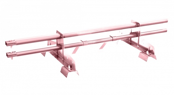 Снегозадержатель трубчатый BORGE для профнастила Н-114 3м RAL8004