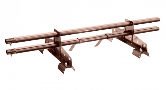 Снегозадержатель трубчатый BORGE для профнастила Н-60, Н-75 3м RAL8002