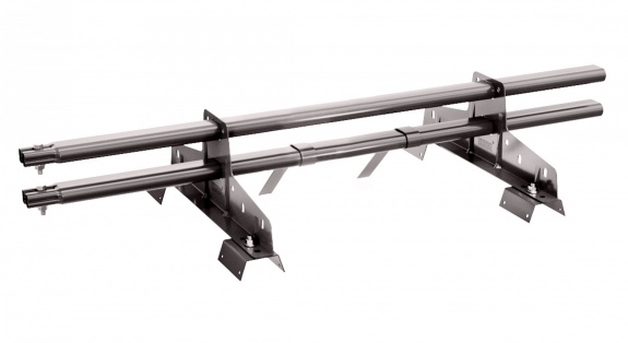 Снегозадержатель трубчатый BORGE для профнастила Н-60, Н-75 3м RAL8002