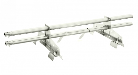 Снегозадержатель трубчатый BORGE для профнастила Н-60, Н-75 3м RAL8002