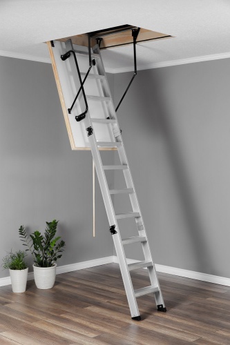 Чердачная лестница Oman ALU PROFI POLAR 3-х секционная 70х120х280