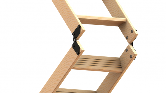 Чердачная лестница Oman STANDARD 3-х секционная 60х120х280 с люком