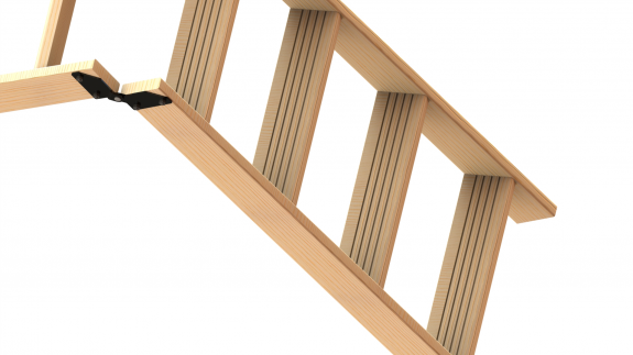 Чердачная лестница Oman STANDARD 3-х секционная 60х120х280 с люком