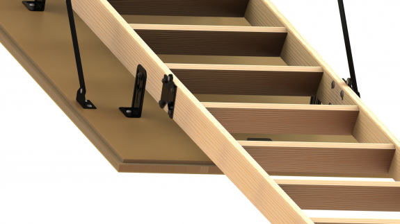 Чердачная лестница Oman STANDARD 3-х секционная 60х120х280 с люком