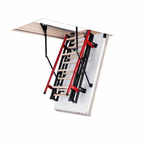 Чердачная лестница Oman POLAR PLUS С ЛЮКОМ 3-х секционная 70х120х280